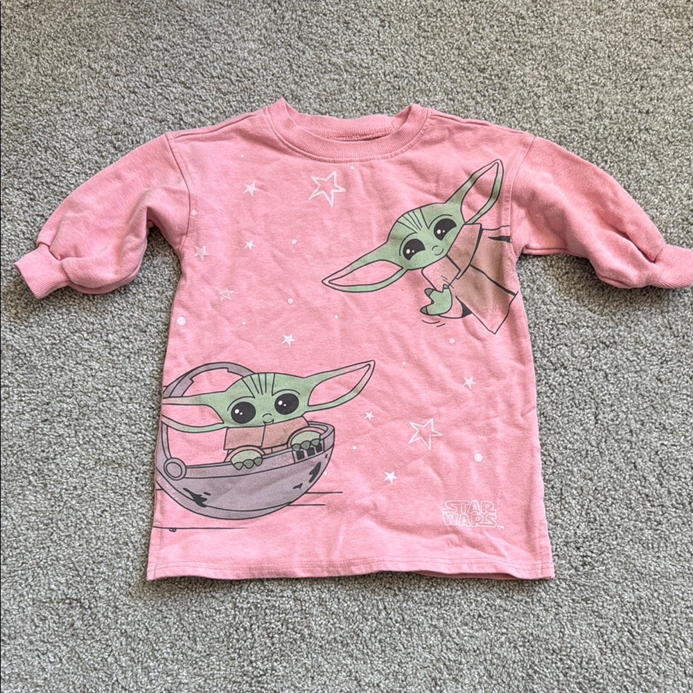 Pink Star Wars Baby Yoda Graphic Tee